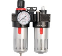 Gaisa spiediena regulators, eļļotājs, filtrs ar manometru (YT-2385)