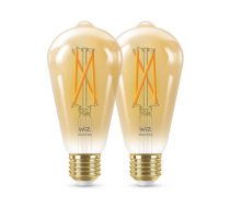 Wiz Philips Wi-Fi BLE 50W ST64 E27 90CRI 2000K-5000K Amber spuldzes 2 gab. 8719514551077