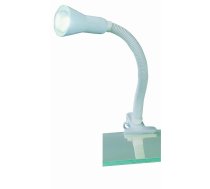 TRIO-Lighting Flexo table lamp clip E14 white gaismeklis