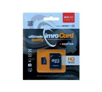 Imro Memory Card microSDXC 64GB / cl. 10 / UHS-3 + Adapter