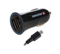 Swissten Car charger 12V - 24V / 1A + 2.1A and Micro USB Cable 1.5m