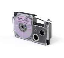 Label Tape JetWorld for use in Casio  Black to Pastelowo Purpurowym 9mm x 8m (XR-B9PZ, XRB9PZ)