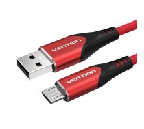 Cable USB 2.0 to Micro USB Vention COARG 3A 1.5m (Red)