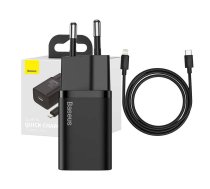 Baseus Super Si Quick Charger 1C 20W with USB-C cable for Lightning 1m (black)