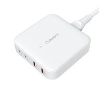 Deskop charger Choetech PD8008,  2x USB-C, 2x USB-A, GaN, 100W (white)