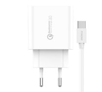 Fast charger Foneng 1x USB EU46 QC 3.0+ USB Type C cable