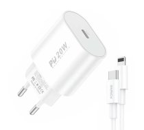 Fast charger Foneng 1x USB PD 3.0 EU39 + USB C to Lightning