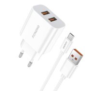 Fast charger Foneng 2x USB EU45 12W + USB Micro cable