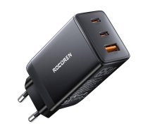 Fast Charger Rocoren GaN Pro 65W, 2x USB-C, USB (black)