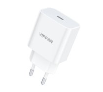 Network charger VFAN E04, USB-C, 20W, QC 3.0 (white)