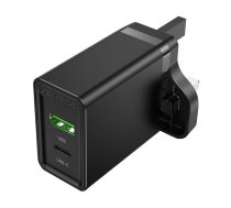 USB-A, USB-C Wall Charger Vention FBBB0-UK 18W/20W UK Black