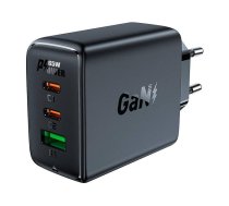 Wall charger Acefast A41, 2x USB-C + USB, GaN 65W (black)