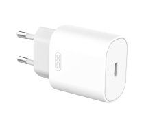 Wall Charger XO L91, USB-C, 25W + USB-C to Lightning Cable (White)