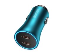 Baseus Golden Contactor Pro car charger, 2x USB-C, 40W (blue)