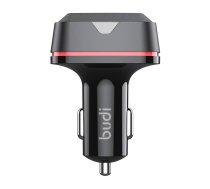 Budi car charger, USB + 2x USB-C, 60W, PD + QC (black)