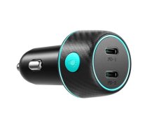 Car charger Joyroom CCN02, 2x USB-C PD 70W (black)