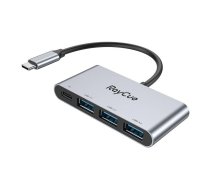 RayCue 4-in-1 hub USB-C to 3x USB-A 3.0 5Gbps + PD 3.0 100W (gray)