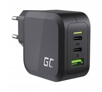 Power charger Green Cell GC PowerGaN 65W (2x USB-C Power Delivery, 1x USB-A compatible with Quick Charge 3.0)