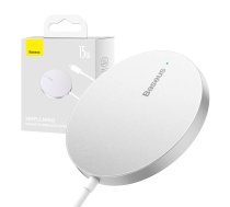 Magnetic Wireless Charger Baseus Simple Mini3 15W (Silver)