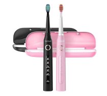 Sonic toothbrushes with head set and case FairyWill FW-507 (Black and pink)