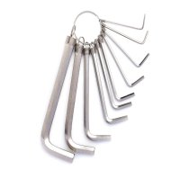 Hex Key Sets 1.5-10mm Deli Tools EDL3100 (silver)