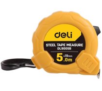 Steel Measuring Tape 5m/19mm Deli Tools EDL9005B (yellow)