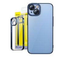 Baseus Glitter Transparent Case and Tempered Glass set for iPhone 14 Plus (blue)