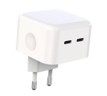 Wall charger XO L102, 2x USB-C, 35W (white)