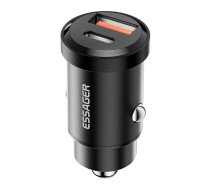 Car Charger 1xUSB-A 1xUSB-C 45W Essager (black)