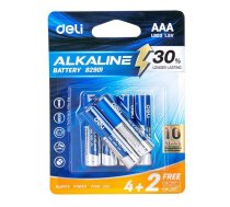 Alkaline batteries Deli  AAA LR03 4+2pcs