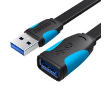 Flat USB 3.0 extender Vention VAS-A13-B100 1m Black