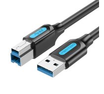 USB 3.0 A to USB-B print cable Vention COOBD 2A 0.5m Black PVC
