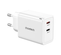 Choetech PD6013, GaN, 2x USB-C, PD65W network charger (white)