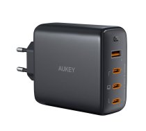 Wall charger Aukey PA-B7S, 1xUSB-A, 3xUSB-C, 100W GaN (black)