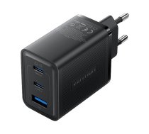 Wall charger, Vention, FERB0-EU,  2xUSB-C, USB- A, 65W/65W/30W, GaN (black)