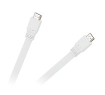 Kabel HDMI-HDMI płaski biały 2.0V 1.8M