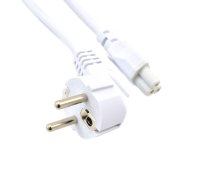 OEM Power Cord C5 EU Plug White 65cm EU-C5-1-W-65