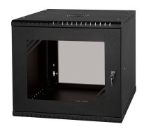 Stalflex Rack Cabinet 19" 9U  450mm  Glass Door  Black RC19-9U-450GB