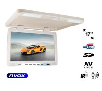 Monitor podwieszany podsufitowy LCD 17cali cali LED IR FM USB SD... (NVOX RF1790U BE)