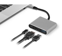 ADAPTER TRACER A-1, USB-C, HDMI 4K, USB 3.0, PDW 100W