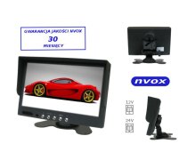 Monitor samochodowy lub wolnostojący LCD 7cali cali z obsługa do 2 kamer 4PIN 12V 24V... (NVOX H