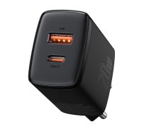 Wall Quick Charger 20W USB + USB-C QC3.0 PD3.0, Black