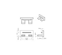 Endcap for LED profile LINE MINI, white, without hole