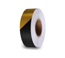 Honeycomb reflective tape 5cm x 5m - Black/Yellow