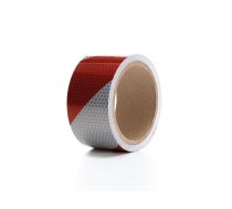 Honeycomb reflective tape 5cm x 5m - Red/White