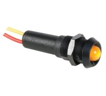 LED LAMP 12V YELLOW - BLACK HOUSING