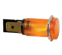 ROUND 14mm PANEL CONTROL LAMP 12V AMBER