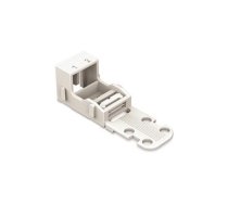 MOUNTING CARRIER - FOR 2-CONDUCTOR TERMINAL BLOCKS - 221 SERIES - 4 mm² - FOR SCREW MOUNTING - WHITE