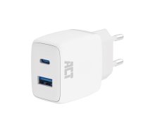 USB charger, 1 x USB-C, 1 x USB-A, Power Delivery function, 20W, 1.7A, white