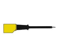 CONTACT-PROTECTED TEST PROBE 4mm WITH SLENDER STAINLESS STEEL TIP / BLACK (PRÜF 2S)